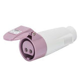 CEE portable socket purple GW IP-44 24V 2X16A